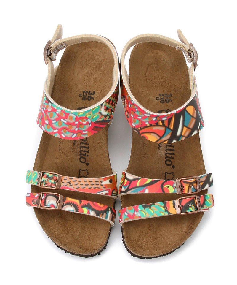 【OUTLET】【パピリオ】エレン/アフリカンワックスラスベリー ビルコフロー/サンダル レディース詳細画像1