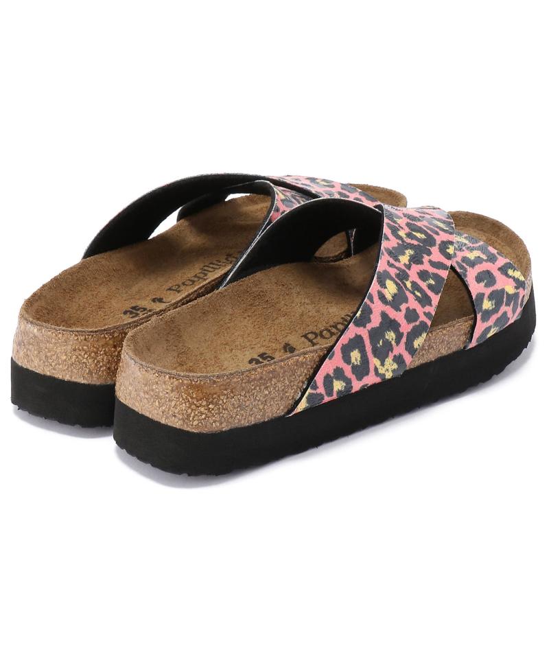 【OUTLET】【パピリオ】デイトナ プラットフォーム/レオパードコーラル ビルコフロー/サンダル レディース詳細画像4