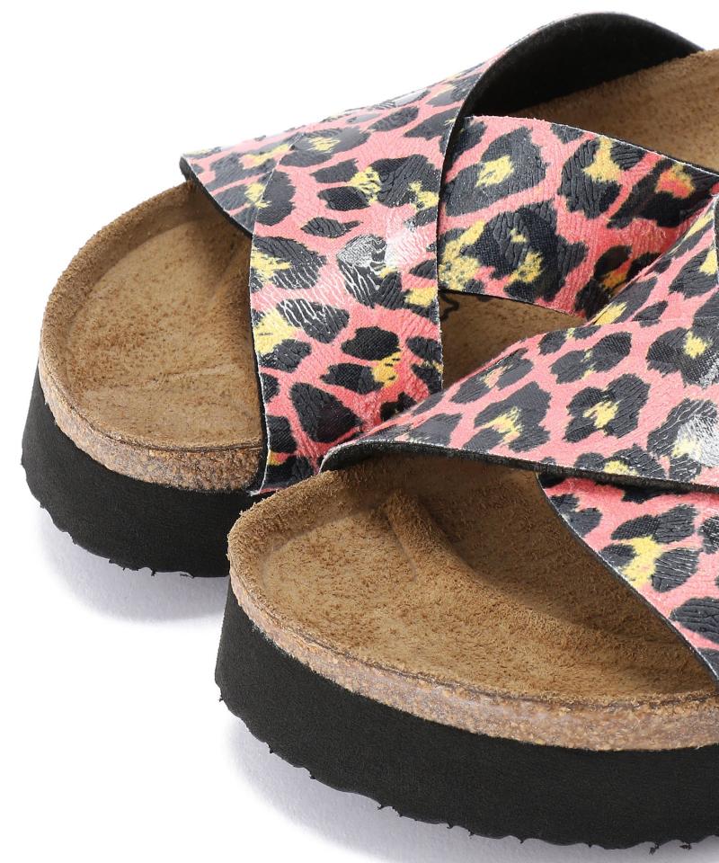 【OUTLET】【パピリオ】デイトナ プラットフォーム/レオパードコーラル ビルコフロー/サンダル レディース詳細画像5