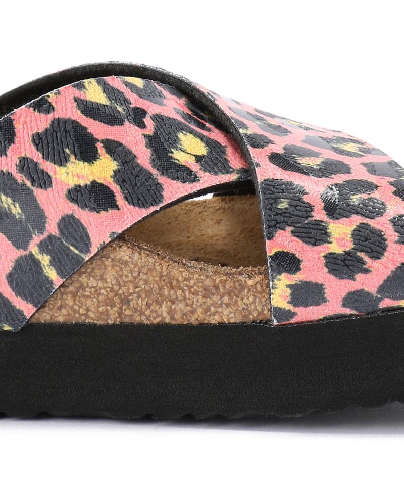 【OUTLET】【パピリオ】デイトナ プラットフォーム/レオパードコーラル ビルコフロー/サンダル レディース詳細画像7