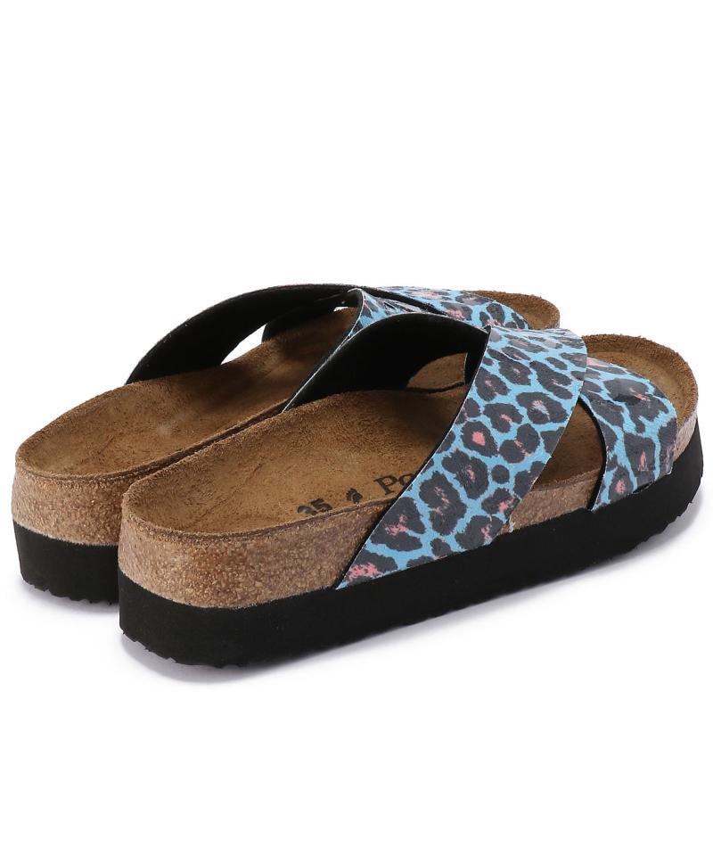 【OUTLET】【パピリオ】デイトナ プラットフォーム/レオパードブルー ビルコフロー/サンダル レディース詳細画像4