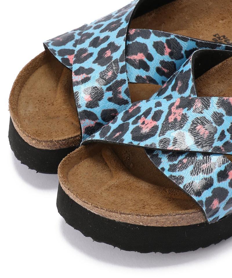 【OUTLET】【パピリオ】デイトナ プラットフォーム/レオパードブルー ビルコフロー/サンダル レディース詳細画像5