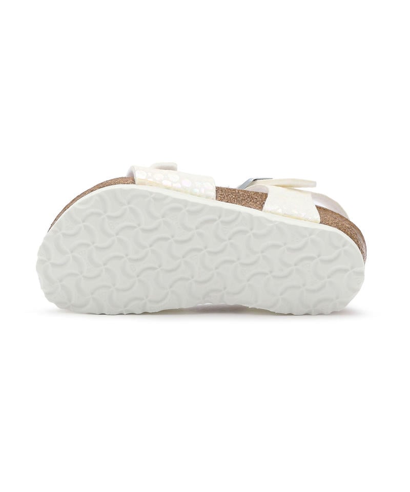 【OUTLET】【ビルケンシュトック】リオ/メタリックストーンホワイト マイクロファイバー /サンダル キッズ詳細画像3