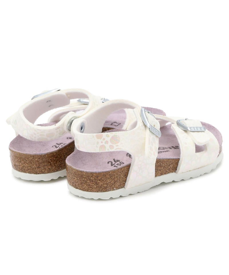 【OUTLET】【ビルケンシュトック】リオ/メタリックストーンホワイト マイクロファイバー /サンダル キッズ詳細画像4