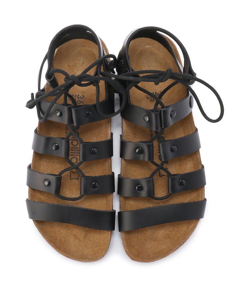 【OUTLET】【パピリオ】クレオ/ ナチュラルレザー ブラック ナチュラルレザー/サンダル レディース詳細画像1