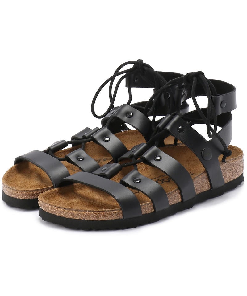 【OUTLET】【パピリオ】クレオ/ ナチュラルレザー ブラック ナチュラルレザー/サンダル レディース