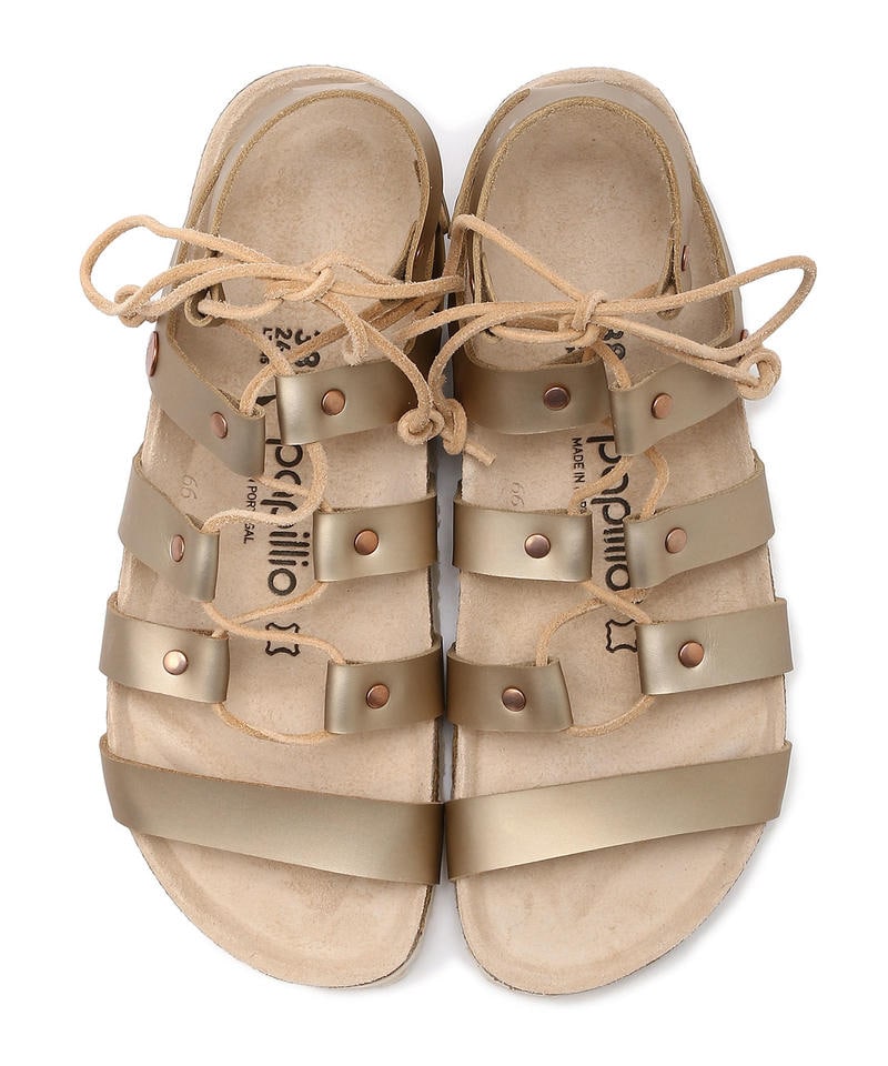 【OUTLET】【パピリオ】クレオ/フロステッド メタリックローズ ナチュラルレザー/サンダル レディース詳細画像1