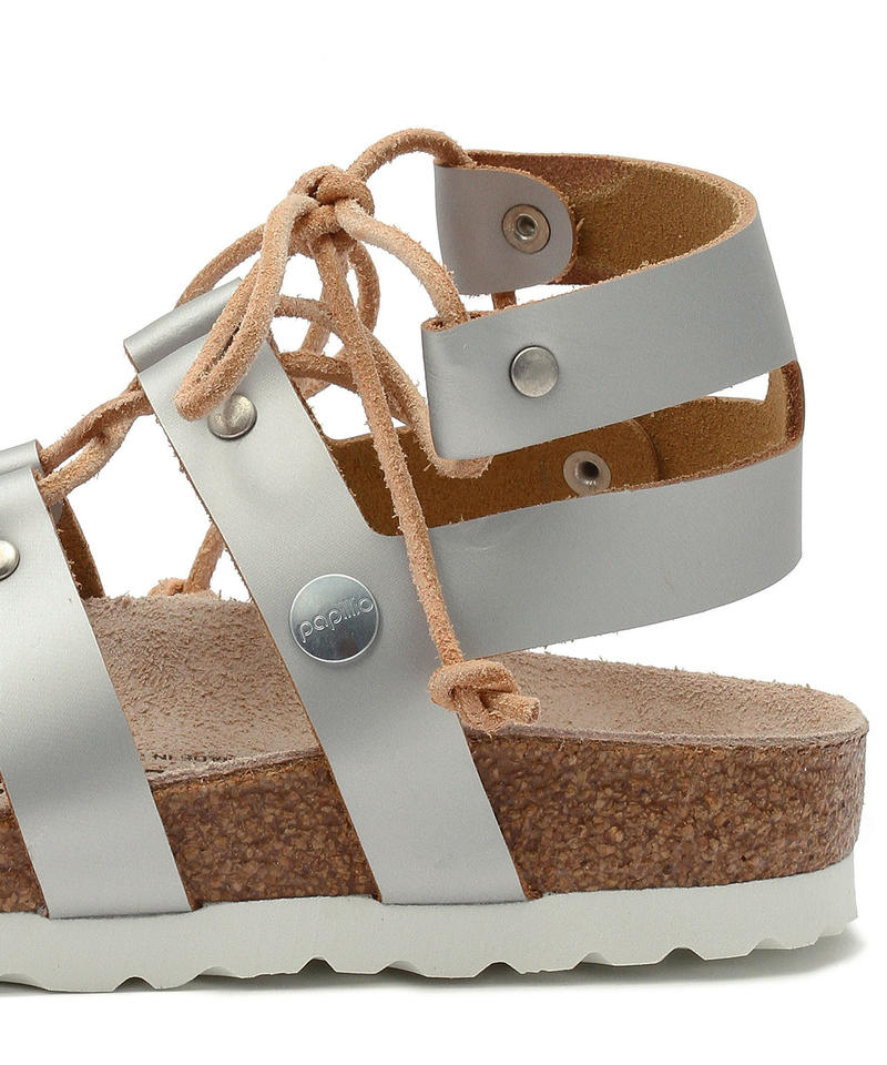 【OUTLET】【パピリオ】クレオ/フロステッド メタリックシルバー ナチュラルレザー/サンダル レディース詳細画像7