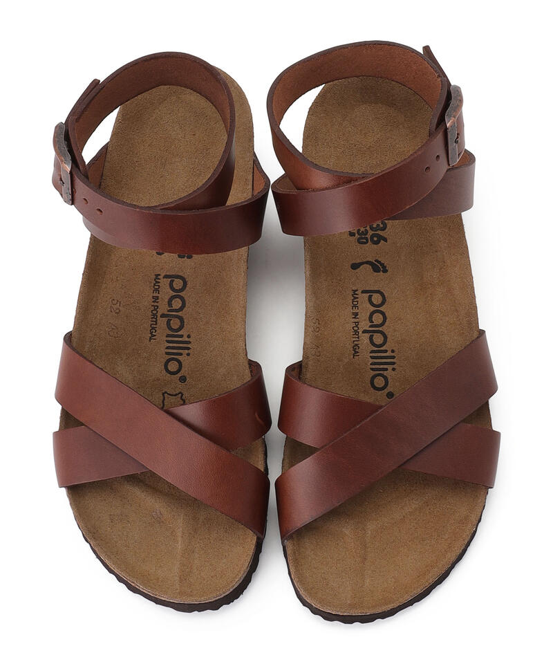 【OUTLET】【パピリオ】ローラ/コニャック ナチュラルレザー/サンダル レディース詳細画像1