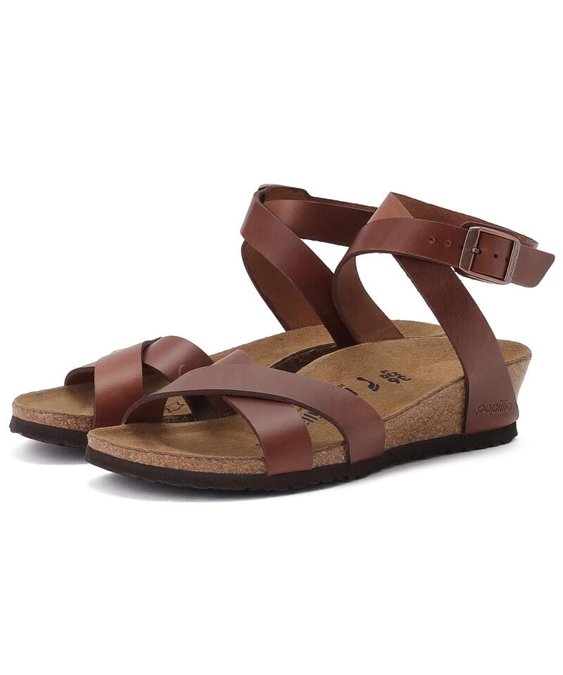 【OUTLET】【パピリオ】ローラ/コニャック ナチュラルレザー/サンダル レディース