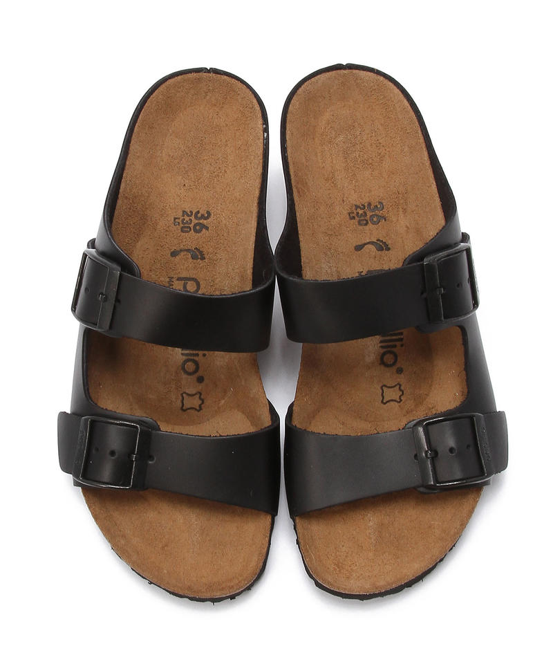 【OUTLET】【パピリオ】エミナ/ブラック ナチュラルレザー/サンダル レディース/EMINA詳細画像1