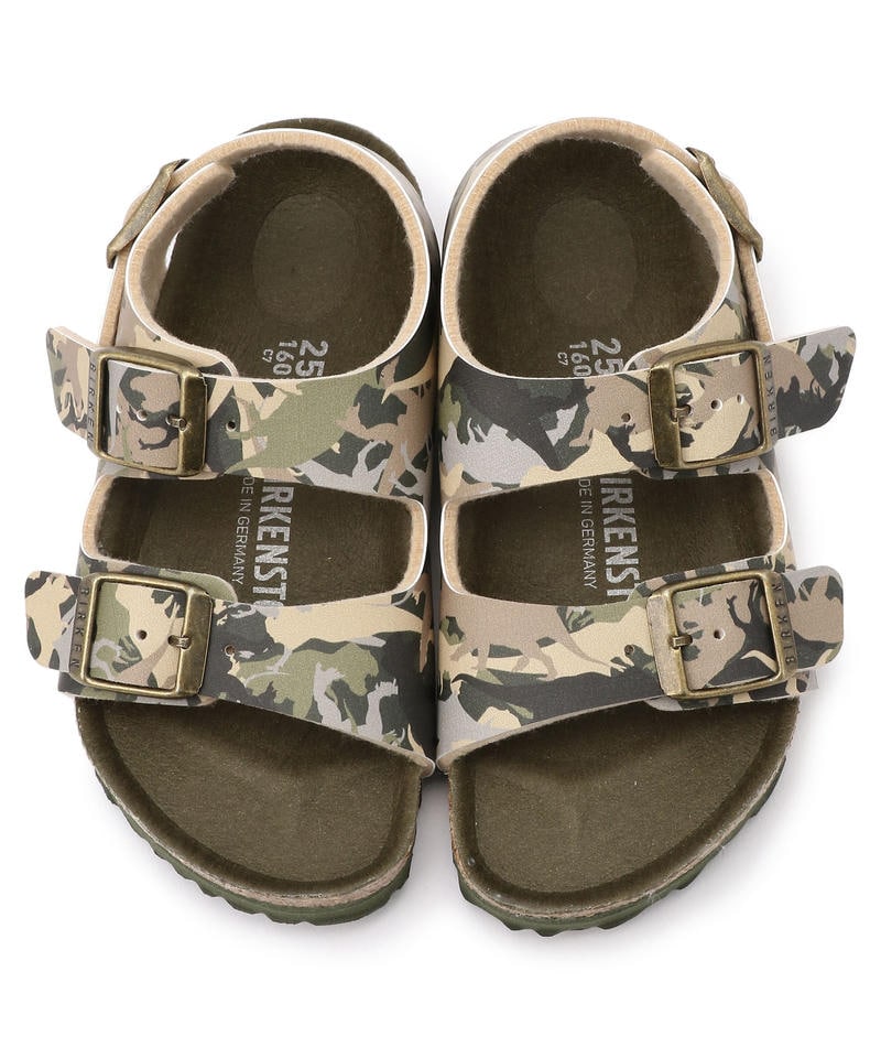 【OUTLET】【ビルケンシュトック】ミラノ/ディノカモカーキ ビルコフロー/サンダル キッズ詳細画像1