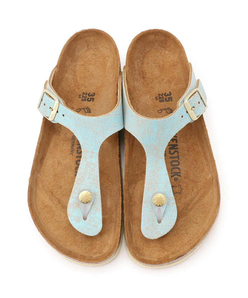 【OUTLET】【ビルケンシュトック】ギゼ/ウォッシュドメタリック アクア スエードレザー/サンダル レディース詳細画像1