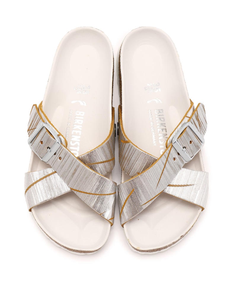 【OUTLET】【ビルケンシュトック】シエナ/メタリックカッツ レモン ヌバックレザー/サンダル レディース詳細画像1