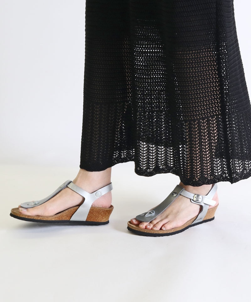 【OUTLET】【パピリオ】アシュレイ/メタリックシルバー ビルコフロー/サンダル レディース