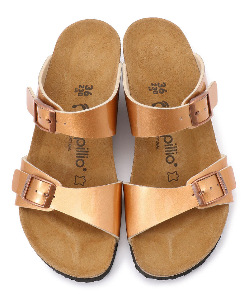 【OUTLET】【パピリオ】ドロシー/メタリックライトカッパー ビルコフロー/サンダル レディース詳細画像1