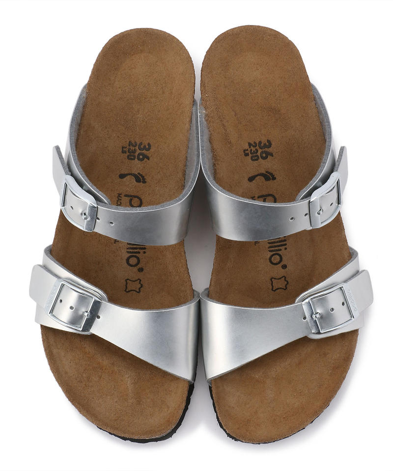 【OUTLET】【パピリオ】ドロシー/メタリックシルバー ビルコフロー/サンダル レディース詳細画像1