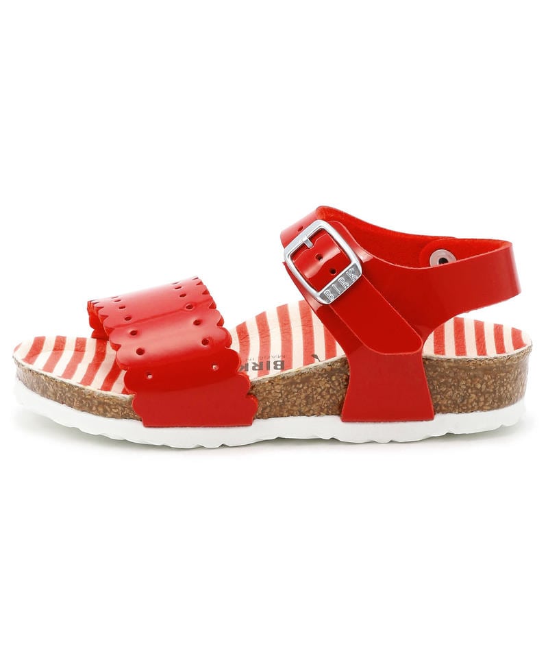【OUTLET】【ビルケンシュトック】リサ/パテントノーティカルストライプ レッド ビルコフロー/サンダル キッズ詳細画像2