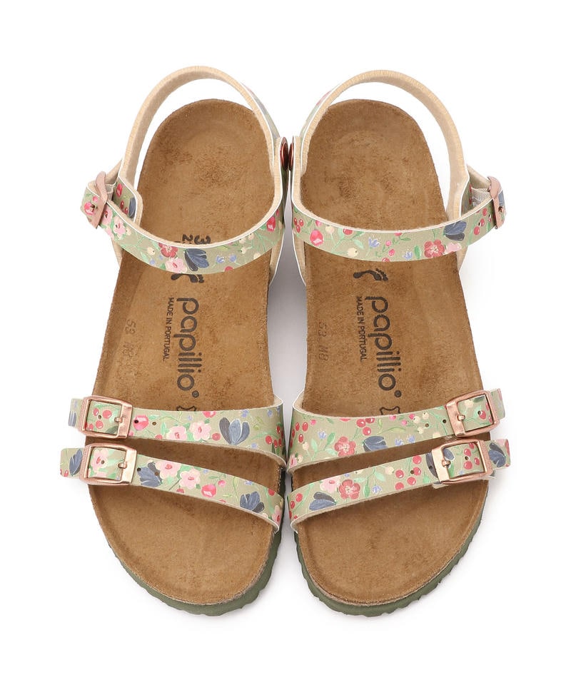 【OUTLET】【パピリオ】ラナ/メドゥフラワーズカーキ ビルコフロー/サンダル レディース詳細画像1