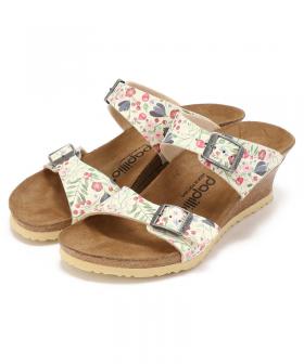 【OUTLET】【パピリオ】ドロシー/メドゥフラワーズベージュ ビルコフロー/サンダル レディース