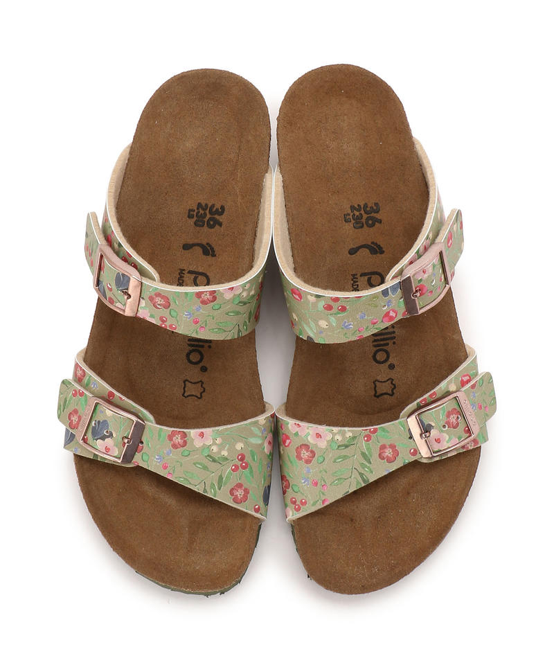 【OUTLET】【パピリオ】ドロシー/メドゥフラワーズカーキ ビルコフロー/サンダル レディース詳細画像1