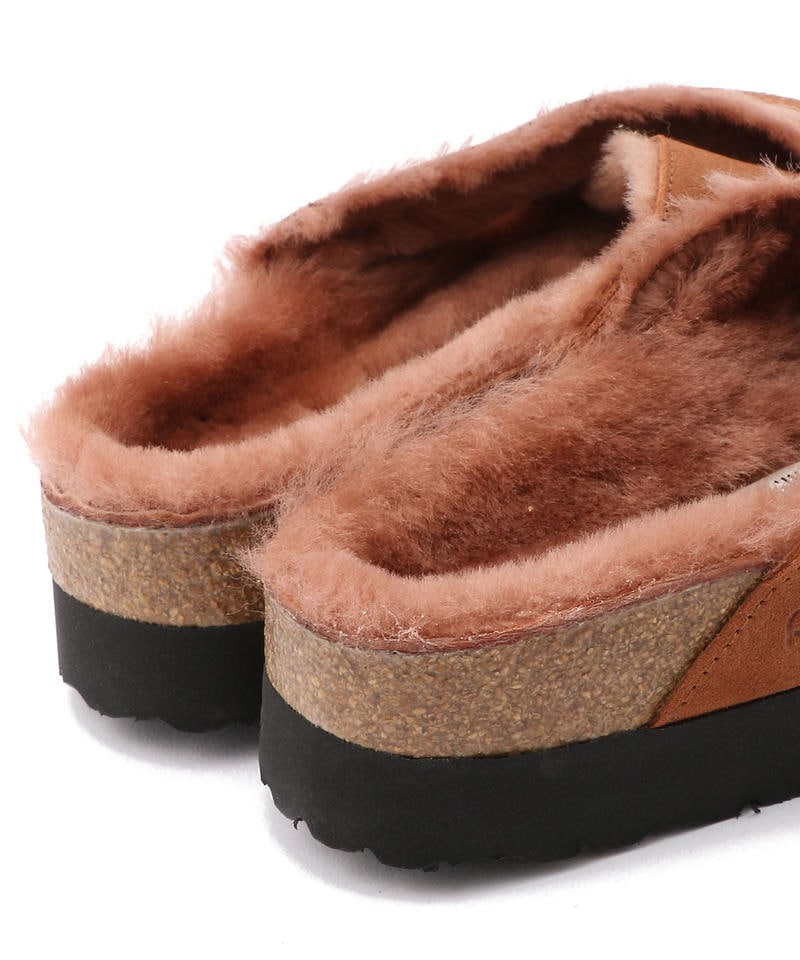 【OUTLET】【パピリオ】デイトナ/テラコッタ シープスキン シアリング スエードレザー/サンダル レディース詳細画像6