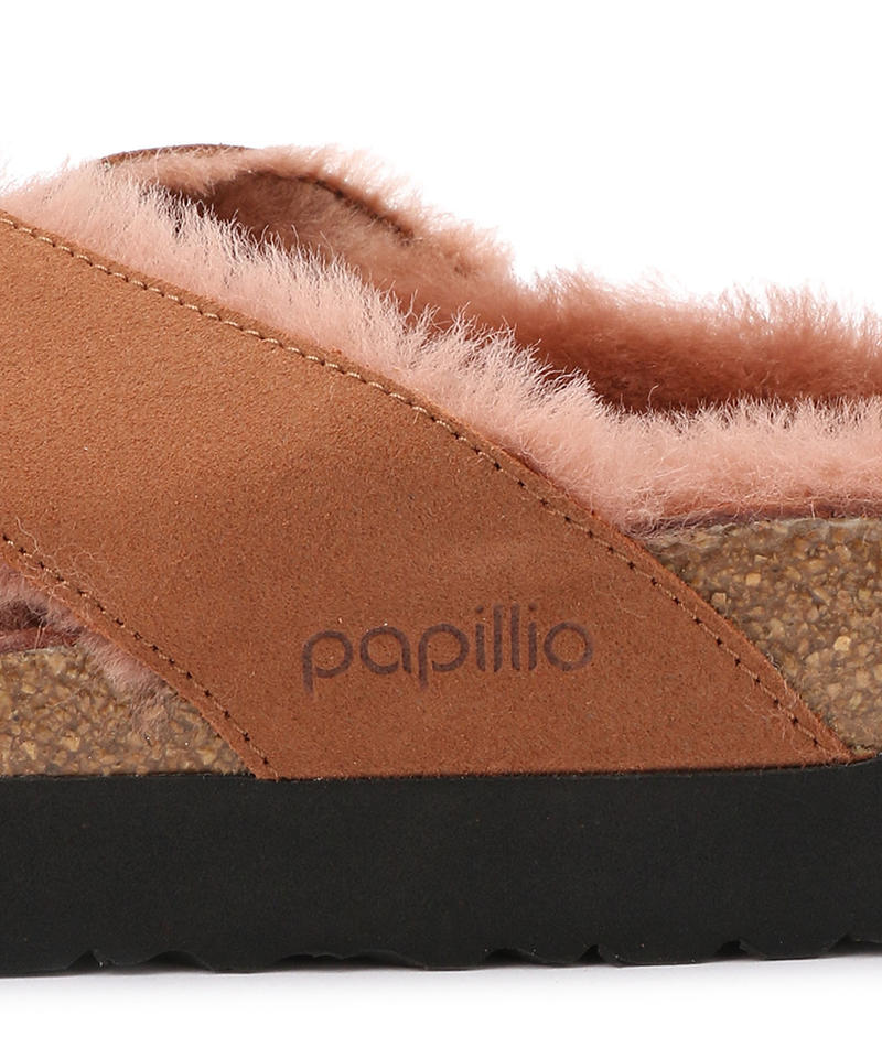 【OUTLET】【パピリオ】デイトナ/テラコッタ シープスキン シアリング スエードレザー/サンダル レディース詳細画像7