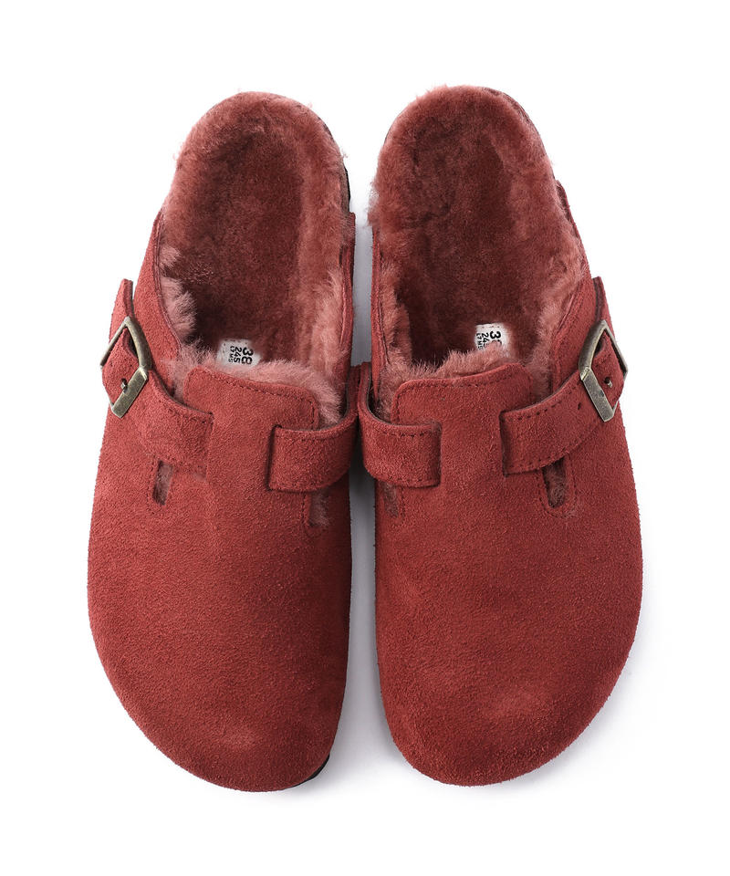 【OUTLET】【ビルケンシュトック】ボストン/アンティークポート スエードレザー ファー/クロッグ レディース詳細画像1