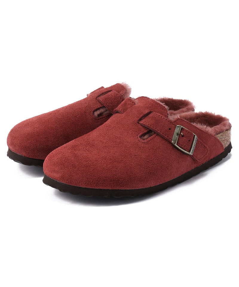 【OUTLET】【ビルケンシュトック】ボストン/アンティークポート スエードレザー ファー/クロッグ レディース