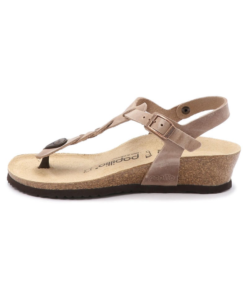 【OUTLET】【パピリオ】アシュレイ ブレイディド/タバコ オイルドレザー/サンダル レディース詳細画像2