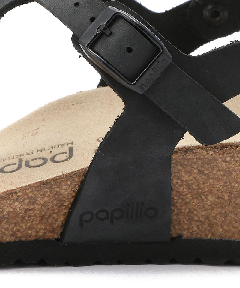 【OUTLET】【パピリオ】アシュレイ ブレイディド/ブラック オイルドレザー/サンダル詳細画像7