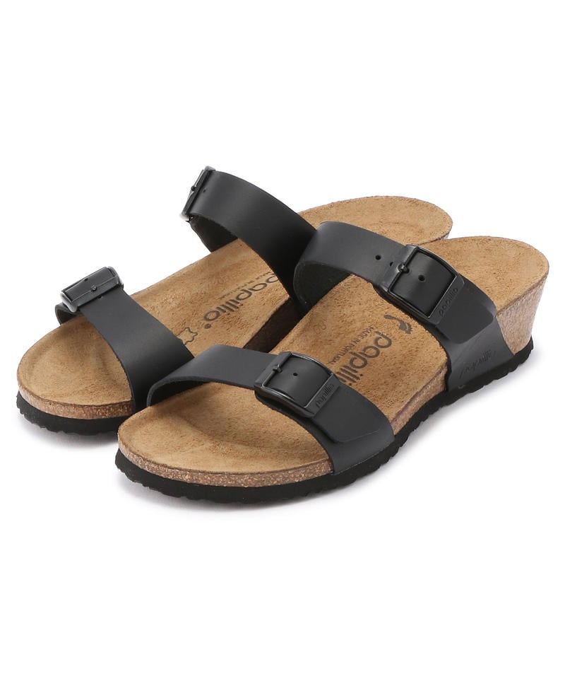 【OUTLET】【パピリオ】テッサ/ブラック ナチュラルレザー/サンダル レディース/TESSA