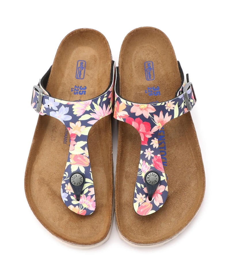 【OUTLET】【ビルケンシュトック】ギゼ ソフトフットベッド/スーパーナチュラルフラワーネイビー ビルコフロー詳細画像1