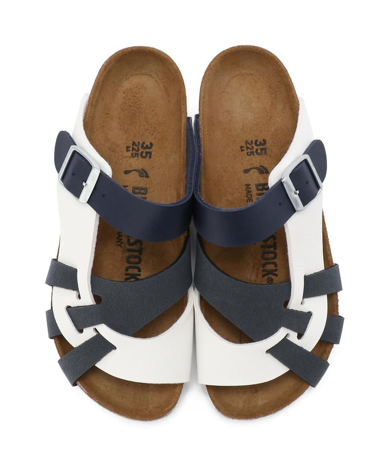 【OUTLET】【ビルケンシュトック】ピサ/ブルー ホワイト バサルト ビルコフロー ヌバック/サンダル詳細画像1