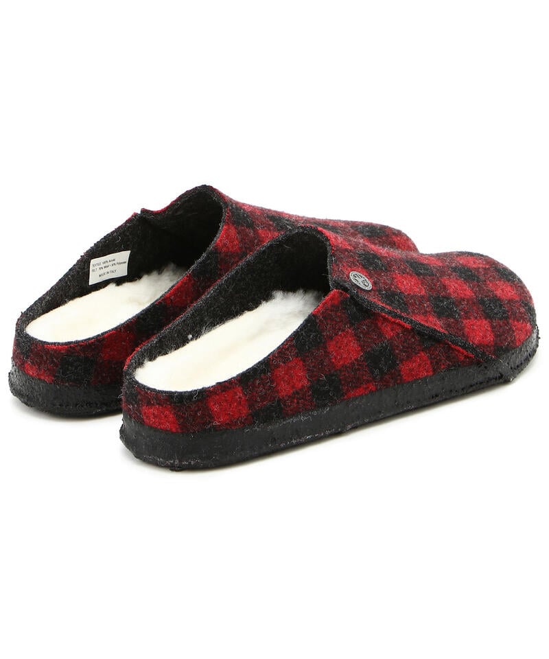 【OUTLET】【ビルケンシュトック】ツェルマット シアリング/プレイドレッド フェルト/ルームシューズ メンズ詳細画像4
