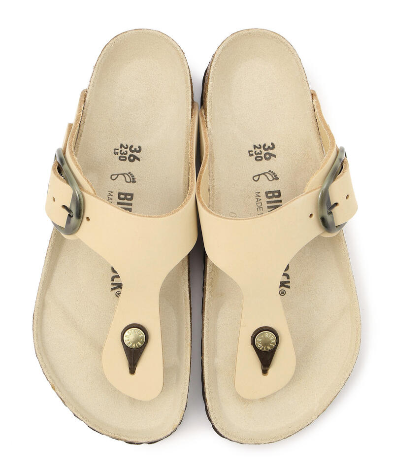 【OUTLET】【ビルケンシュトック】ギゼ ビッグバックル/アーモンド ヌバック/サンダル レディース詳細画像1