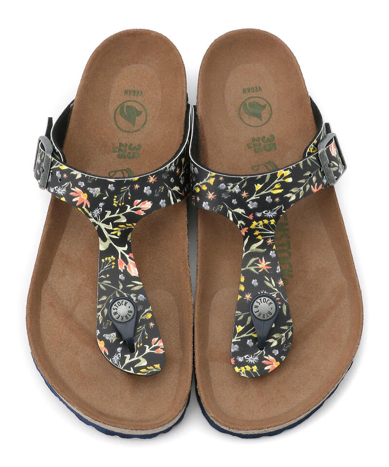 【OUTLET】【ビルケンシュトック】ギゼ ヴィーガン/ウォーターフラワー ネイビー ビルコフロー/サンダル詳細画像1