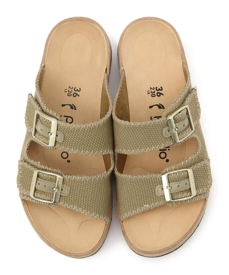 【OUTLET】【パピリオ】ガブリエラ/フェイディドカーキ テキスタイル/サンダル レディース詳細画像1