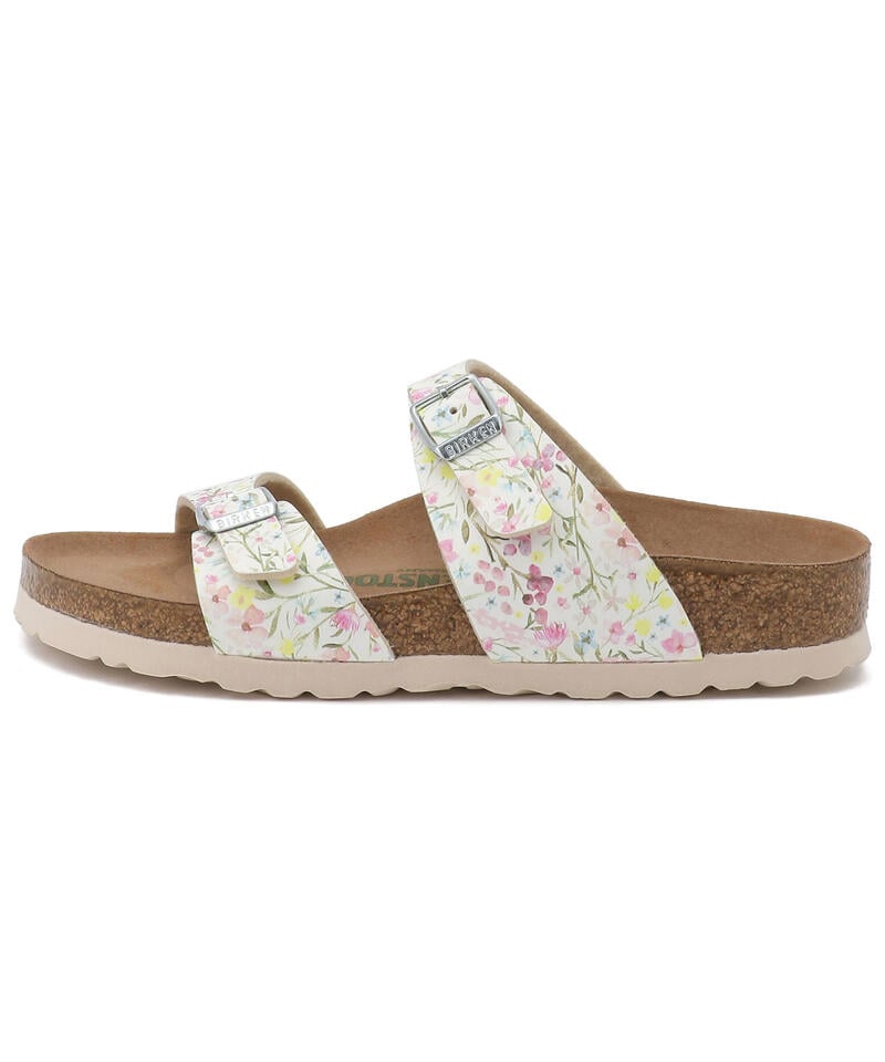 【OUTLET】【ビルケンシュトック】シドニー ヴィーガン/ウォーターカラーフラワーホワイト ビルコフロー/サンダル詳細画像2