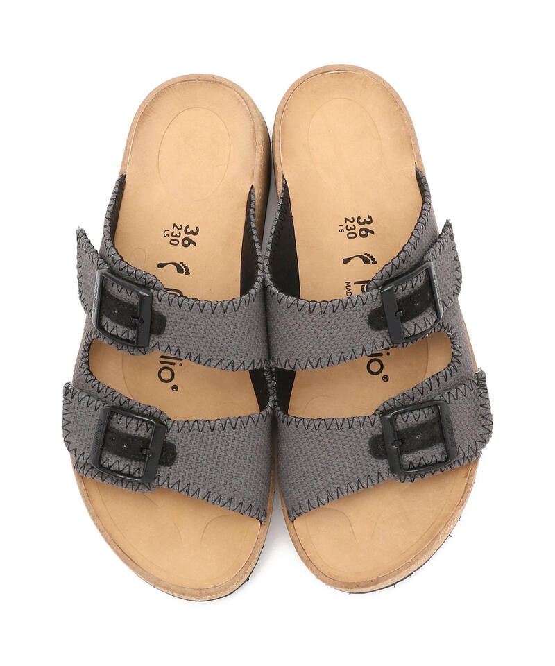 【OUTLET】【パピリオ】ガブリエラ/アンスラジット テキスタイル キャンバス/サンダル レディース詳細画像1