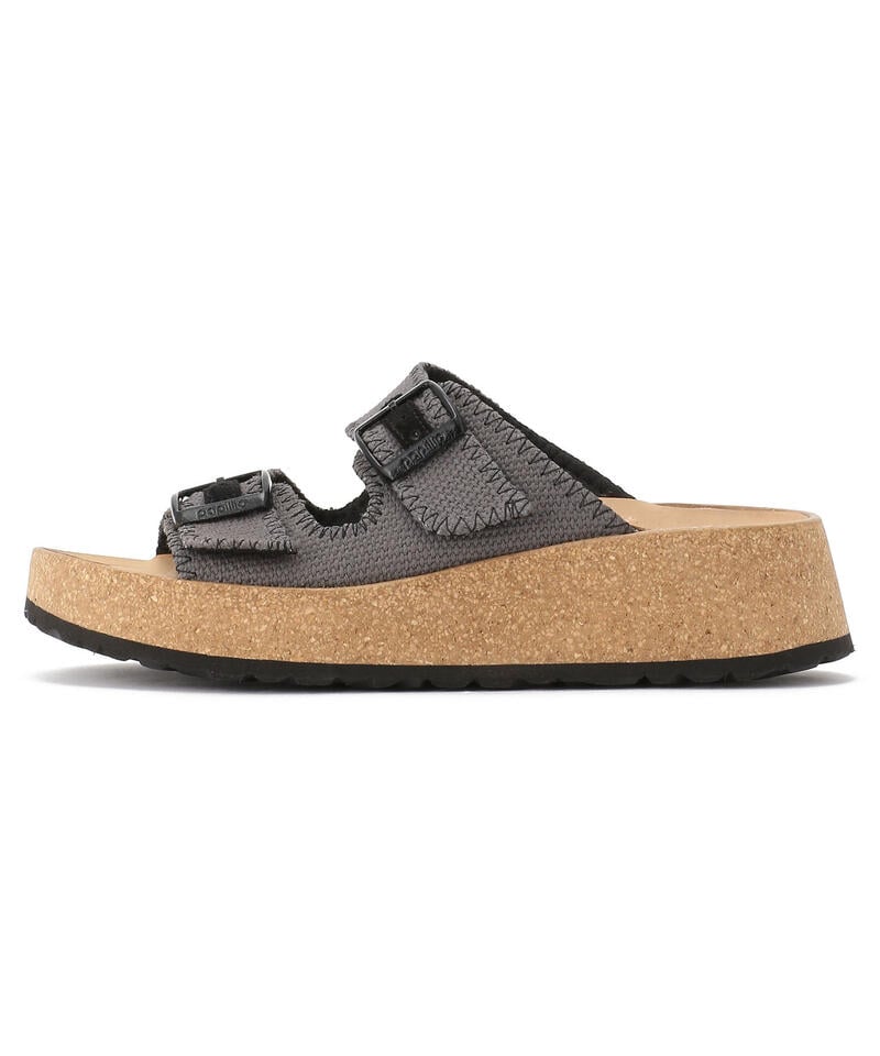 【OUTLET】【パピリオ】ガブリエラ/アンスラジット テキスタイル キャンバス/サンダル レディース詳細画像2