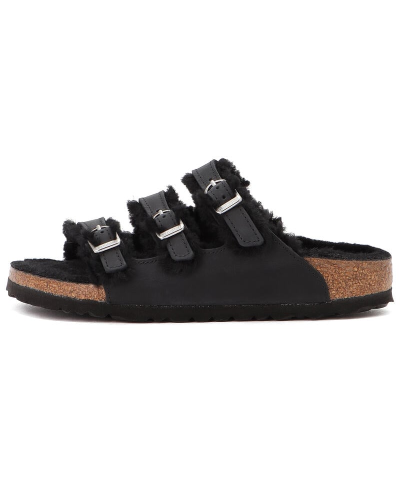 【OUTLET】【ビルケンシュトック】フロリダ フレッシュ シアリング/ブラック オイルドレザー/サンダル詳細画像2