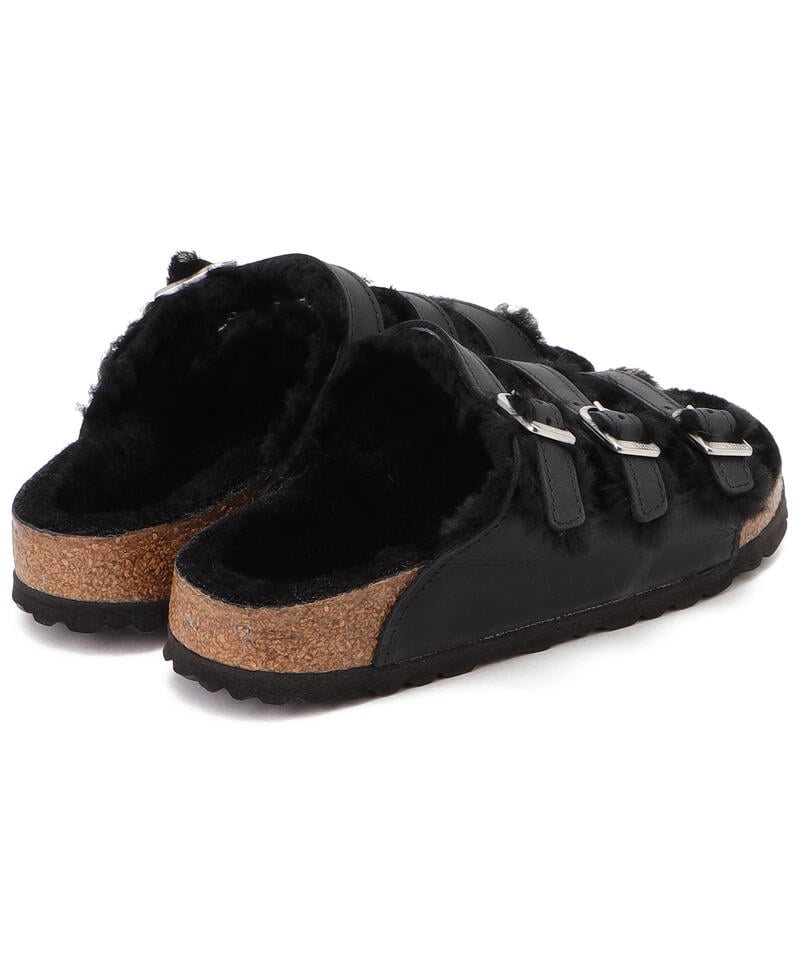 【OUTLET】【ビルケンシュトック】フロリダ フレッシュ シアリング/ブラック オイルドレザー/サンダル詳細画像4
