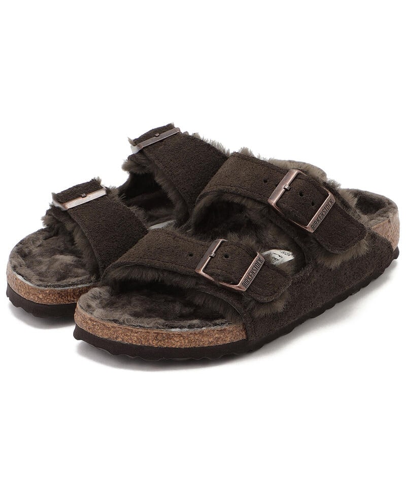 【OUTLET】【ビルケンシュトック】アリゾナ/モカ スエードレザー ファー/サンダル レディース/ARIZONA