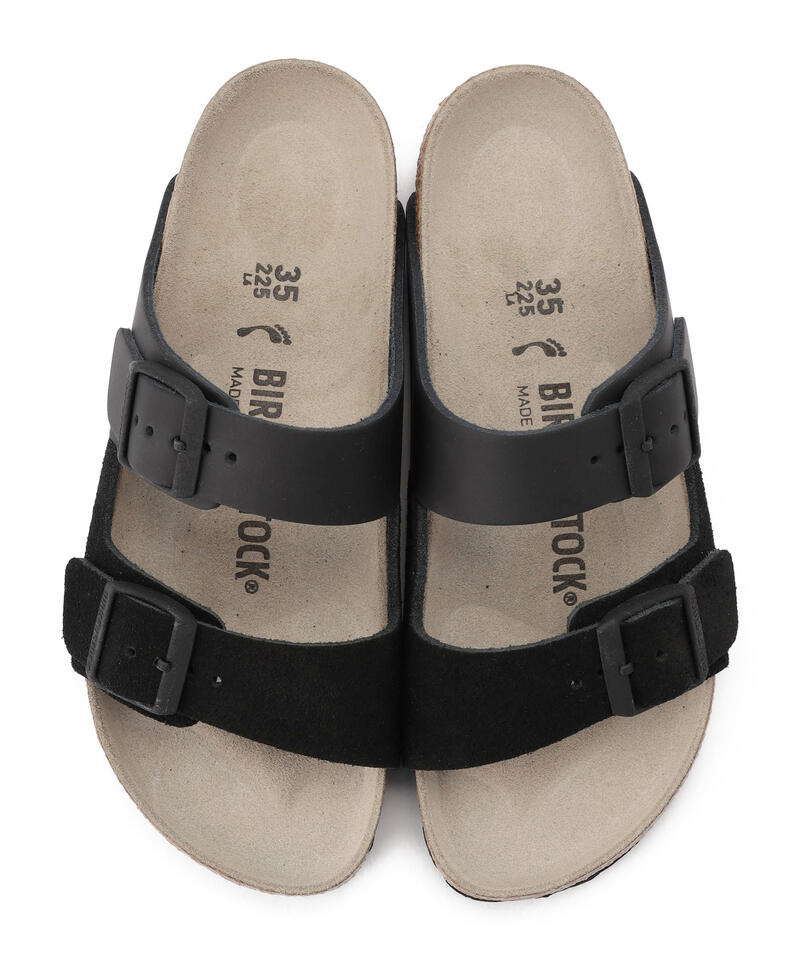 【OUTLET】【ビルケンシュトック】アリゾナ スプリット/ブラック ナチュラルレザー スエードレザー/サンダル レディース/ARIZONA SPLIT詳細画像1