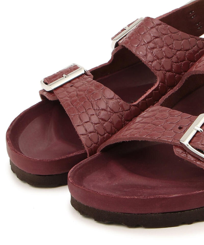 【OUTLET】【ビルケンシュトック】ミラノ ハーフエクスクィジット/チョコレート レプタイルエンボスレザー詳細画像5