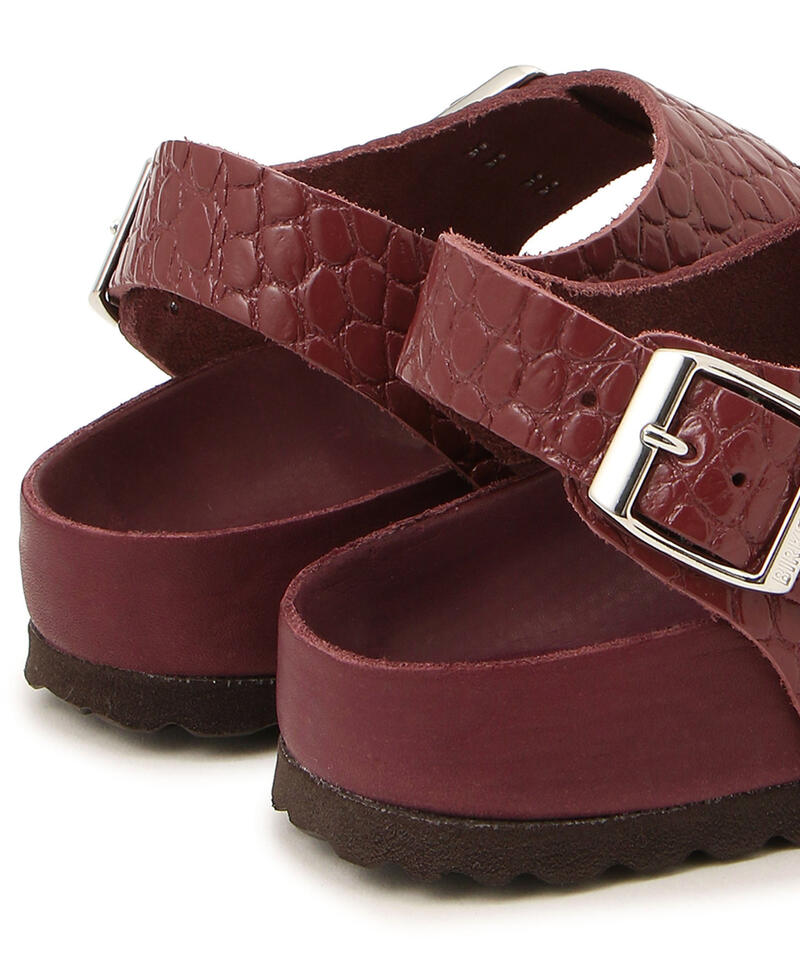 【OUTLET】【ビルケンシュトック】ミラノ ハーフエクスクィジット/チョコレート レプタイルエンボスレザー詳細画像6