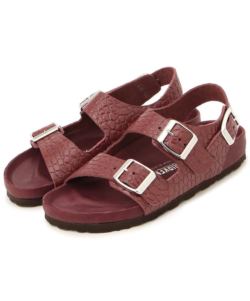 【OUTLET】【ビルケンシュトック】ミラノ ハーフエクスクィジット/チョコレート レプタイルエンボスレザー