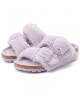 【OUTLET】【ビルケンシュトック】アリゾナ ビッグバックル テディ/パープルフォグ ファー/サンダル レディース