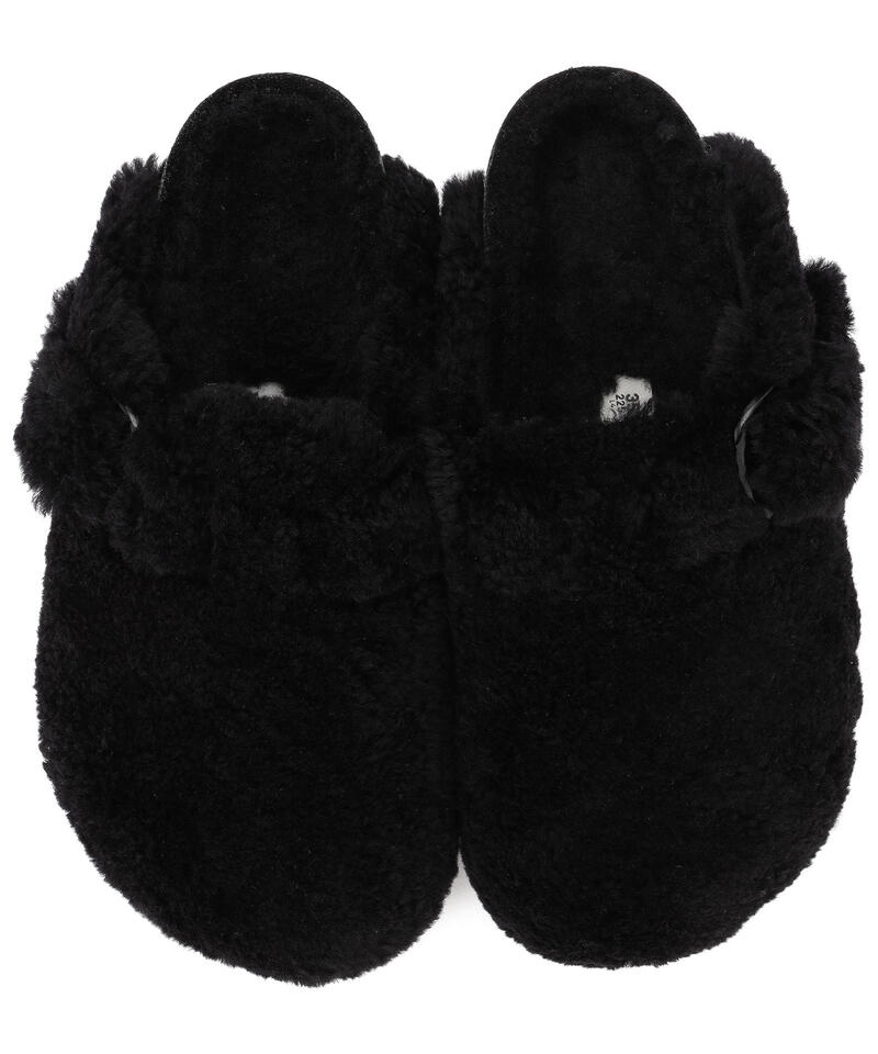 【OUTLET】【ビルケンシュトック】ボストン ビッグバックル/ブラック ファー/クロッグ レディース/BOSTON詳細画像1